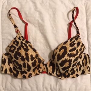 Reversible Red Cheetah Bra